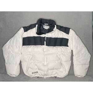 Vintage Columbia Sportsman Company Puffer Jacket White Feather Down Mens XL